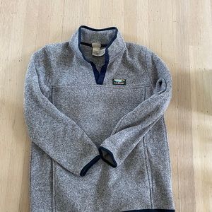 L.l. Bean sweater fleece pullover grey kids 16
